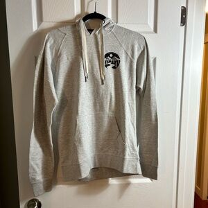 Serengetee Size Small Gray Hoodie with Kangaroo Pocket Printing on Both Sides